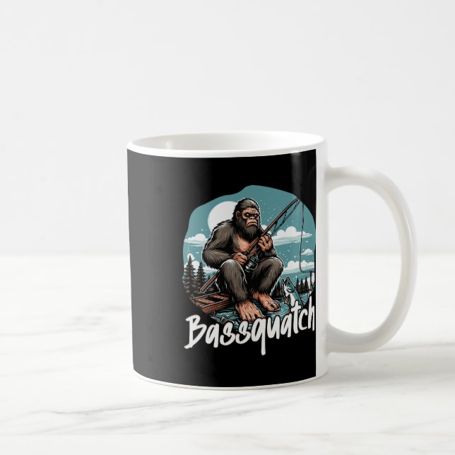 Caneca De Café Byssquatch! Piadinhas de Pesca Outdoor Retro Pesca (Direita)