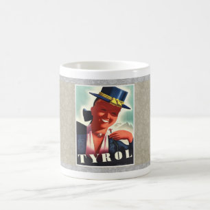 Caneca De Café c1940 ÁUSTRIA / TIROLE POSTER DE VIAGENS MCM