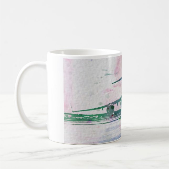 Caneca De Café C-17A Globemaster III Watercolor Mug (Esquerda)