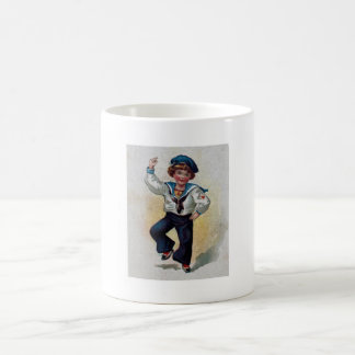 CANECA DE CAFÉ C.1900 VINTAGEM DE ILUSTRAÇÃO INFANTIL! VELHO! QUA