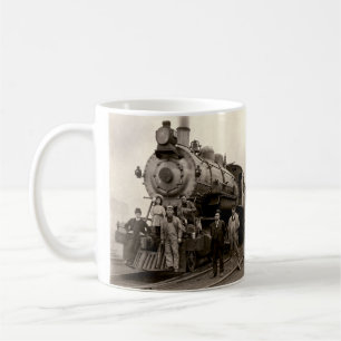 Caneca De Café C. 1905 trem de estrada de ferro
