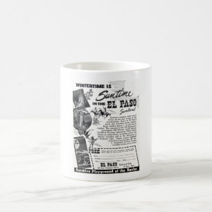 CANECA DE CAFÉ C.1949 EL PASO TURISMO E VINTAGEM! VELHO! QUAINT!
