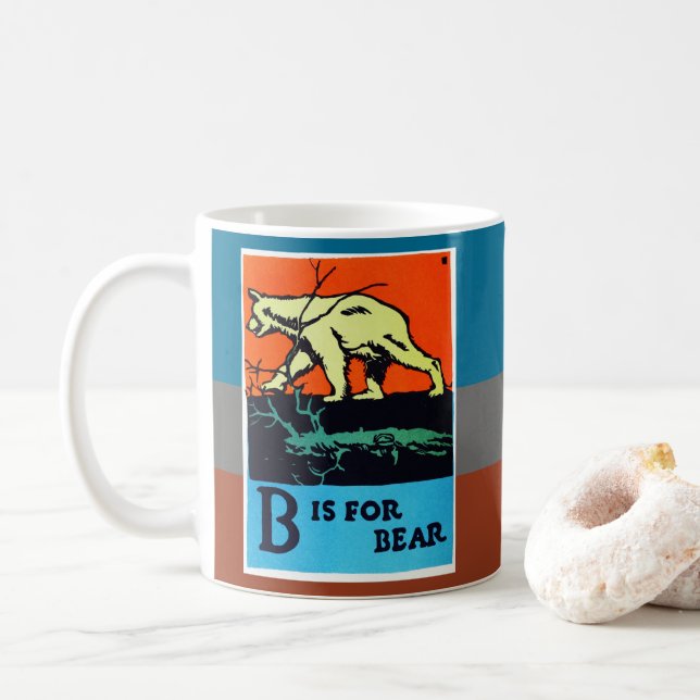 Caneca De Café C.B. Falls - B é para Urso (Com Donut)
