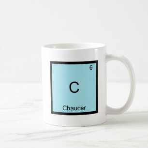 Caneca De Café C - Chaucer Funny Chemistry Elemento Símbolo T-Sh