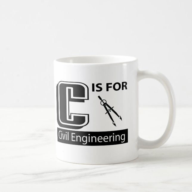Caneca De Café C é para a engenharia civil (Direita)