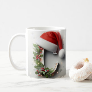 Caneca De Café C letter design Christmas Mug Festive Design