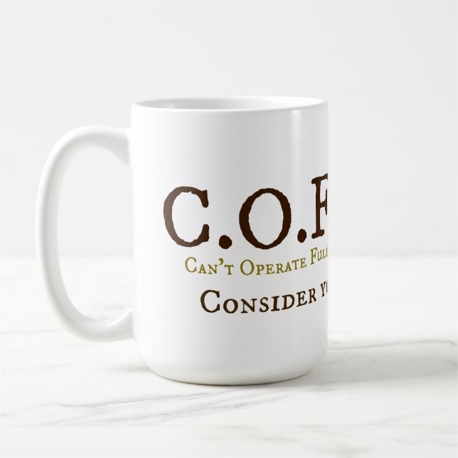 CANECA DE CAFÉ C.O.F.F.E.E. (Esquerda)
