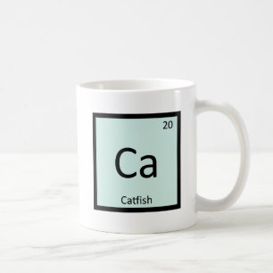 Caneca De Café Ca - Bagre Química Símbolo da Tabela Periódica