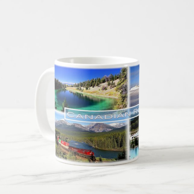 Caneca De Café CA Canadian Rockies - Vale dos Cinco Lagos - (Frente Esquerda)