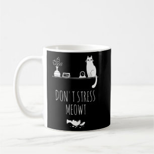 Caneca De Café Ca Não Stress Gato de Miowt Kitty