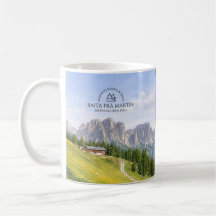 Cabana Alpina nos Dolomitas Aquarela Paisagem Natu