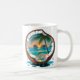 Caneca De Café Cabana de Coco na Praia