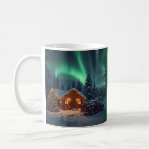 Caneca De Café Cabaná Mágica de Natal de Inverno