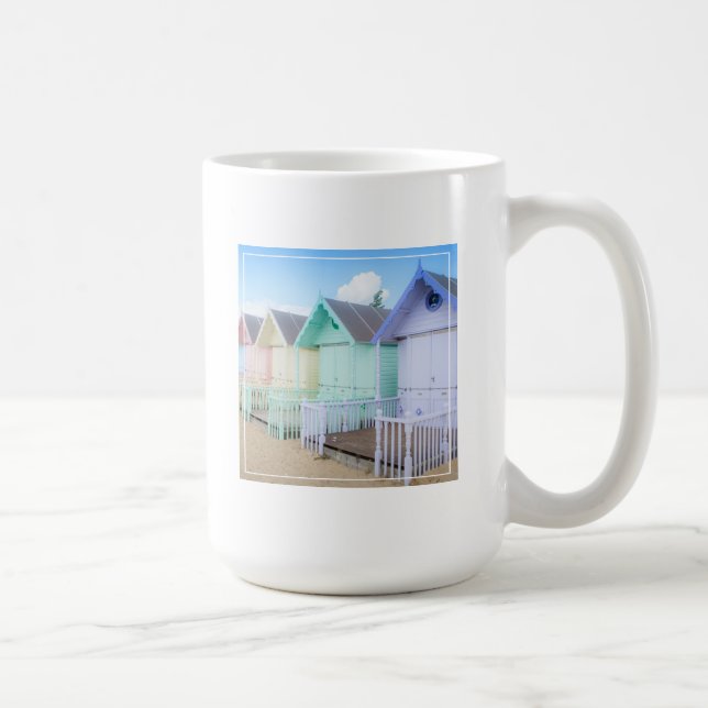 Caneca De Café Cabanas da praia da ilha de Mersea (Direita)