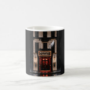 Caneca De Café Cabaré de Meia-Noite Preto Vermelho Fantasma