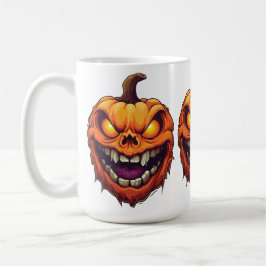 Caneca De Café Cabeça de Abóbora de Grinning Sinister