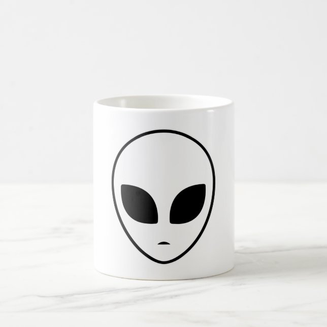 Caneca De Café Cabeça De alienígena Da Área Espacial Dos Aliens 5 (Centro)