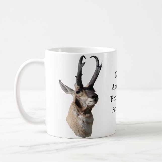 Caneca De Café Cabeça de Antílope Pronghorn A18 (Esquerda)