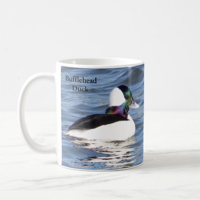 Caneca De Café Cabeça de Bufflehead Café Mug II por BirdingCollec (Esquerda)