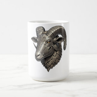 Caneca De Café Cabeça de Carneiro de Prata Celta Poderosa com Pad