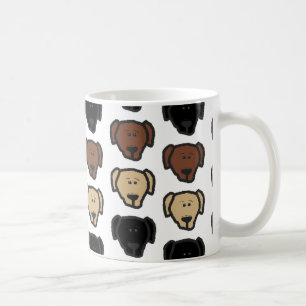 Caneca De Café cabeça de desenho animado de cores do laboratório