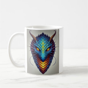 Caneca De Café Cabeça de Dragão Azul