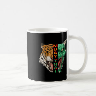 Caneca De Café Cabeça de Dragão e Tigre - Muay Thai e Kickboxing