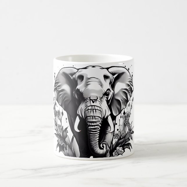 Caneca De Café Cabeça de elefante em conjunto de coletores de mug (Centro)