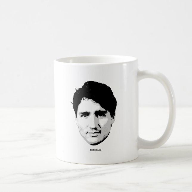 Caneca De Café Cabeça de Justin Trudeau do primeiro ministro - (Direita)