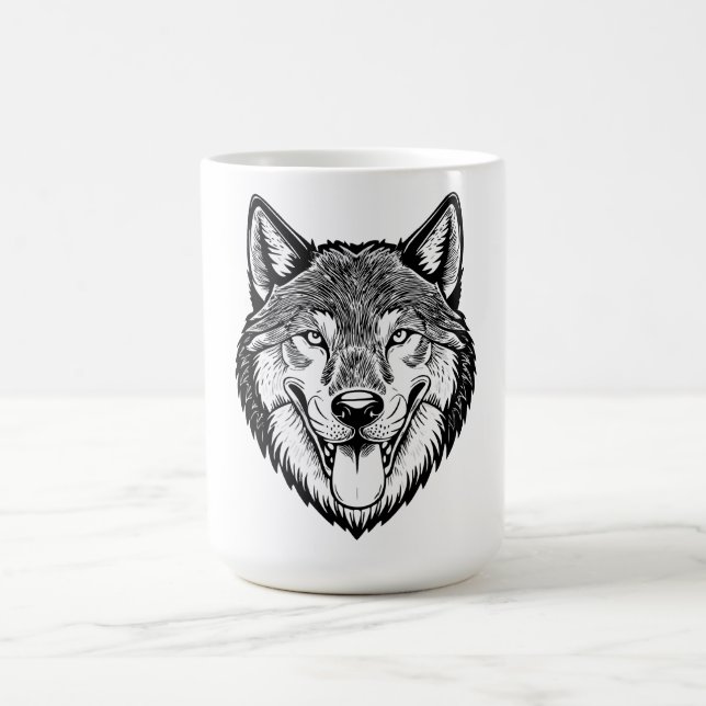 Caneca De Café Cabeça de lobo de frente (Centro)
