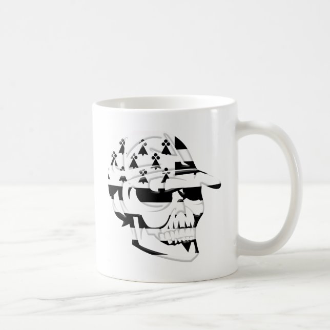 Caneca De Café Cabeça de morte Bretanha (Direita)