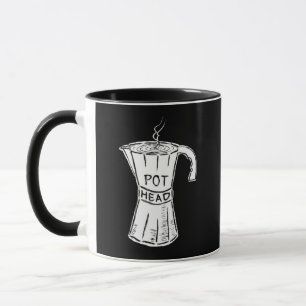 Caneca de Café Cabeça de Panela Preta