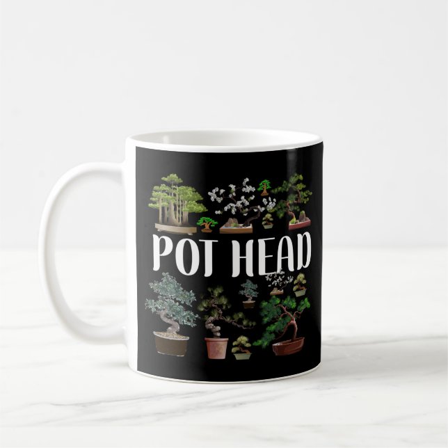 Caneca De Café Cabeça de Pote de Plantas Potentes Bonsai (Esquerda)