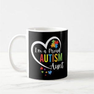 Caneca De Café Cabeça de quebra-cabeça do autismo colorida