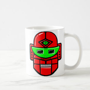 Caneca De Café Cabeça de Robô Retroativa