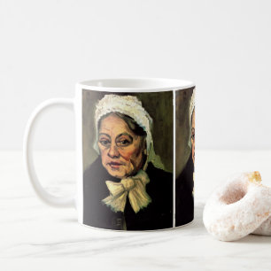 Caneca De Café Cabeça de uma Velha com Gorro Branco por Vincent v