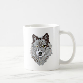 Caneca De Café Cabeça estilizado do lobo