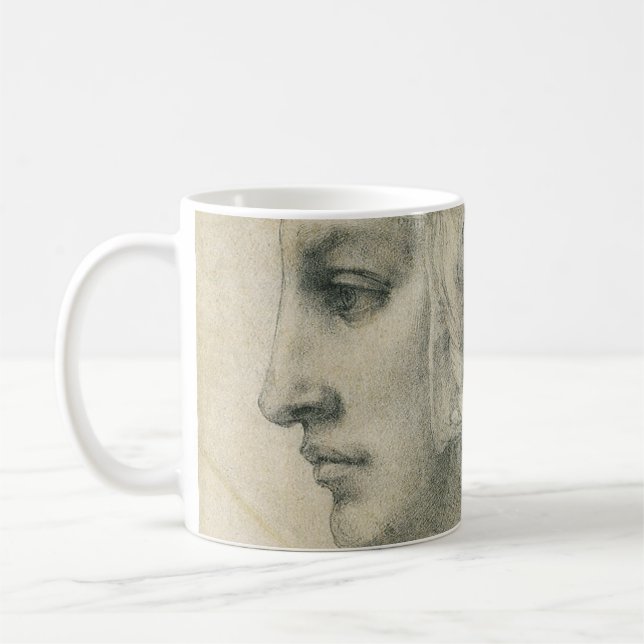 Caneca De Café Cabeça Ideal de uma Mulher de Michelangelo (Esquerda)