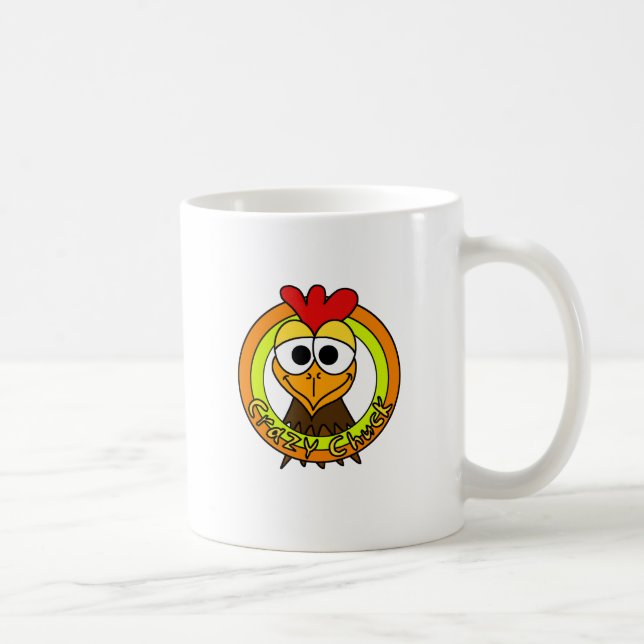 Caneca De Café Cabeça louca da galinha do mandril (Direita)