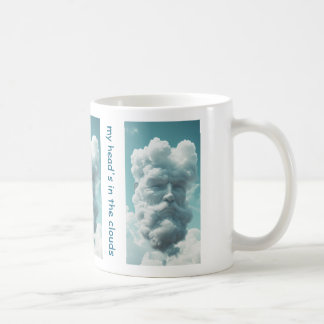 Caneca De Café Cabeça nas nuvens Engraçada