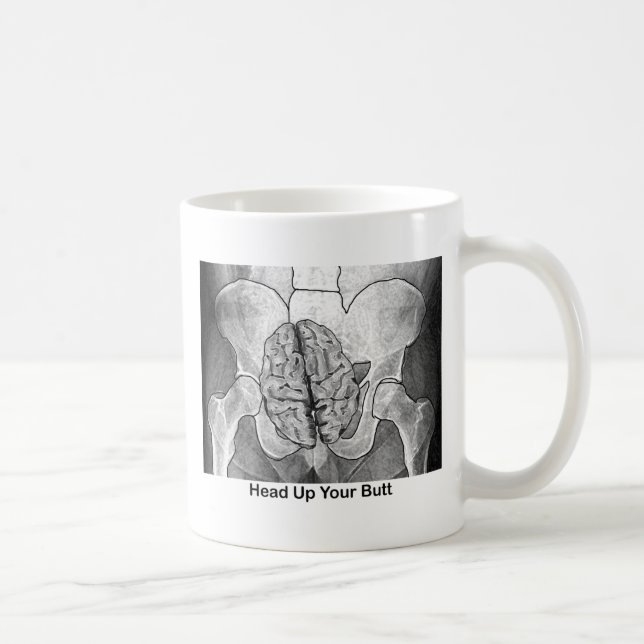 Caneca De Café Cabeça para cima, Bumbum (Direita)