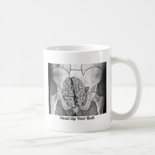 Caneca De Café Cabeça Para Cima Do Seu Bumbum