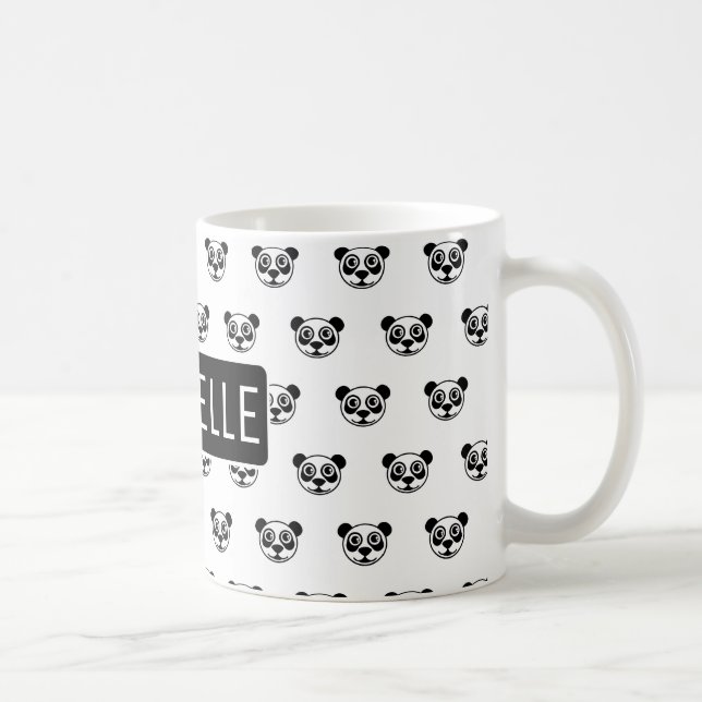 Caneca De Café Cabeça Personalizada do Urso de Panda (Direita)