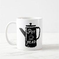 Cabeça Pote Café - Café Engraçado Café Combo Mug
