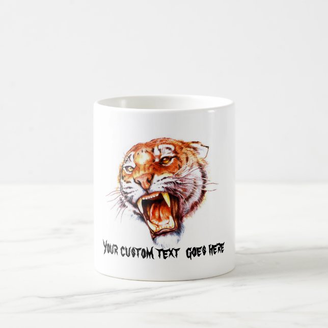 Caneca De Café Cabeça rujindo do tigre do símbolo legal do (Centro)