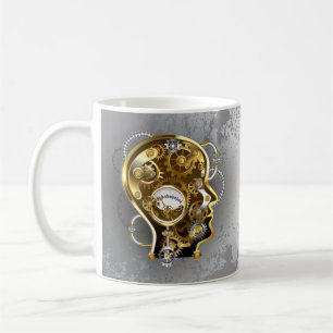 Caneca De Café Cabeça Steampunk com Manômetro