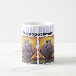 Caneca De Café Cabeças e Caudas de Hipopótamo