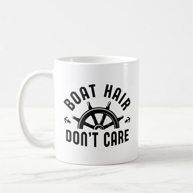 Caneca De Café Cabelo de barco Não se importa (Esquerda)
