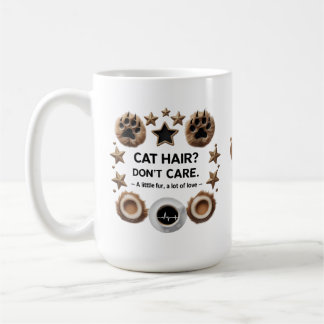Caneca De Café Cabelo de gato? Não se importe - Engraçado 15 oz M