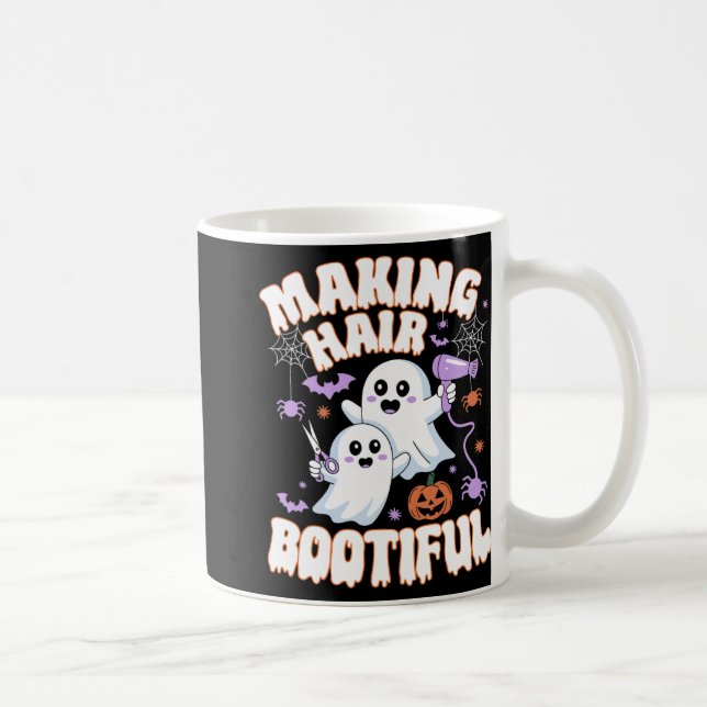 Caneca De Café Cabelo fazer Bootiful Halloween Spooky Ghosts Hair (Direita)